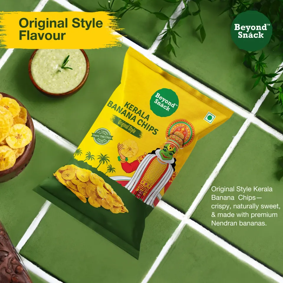 Kerala Banana Chips, Original Style (3 x 100 g)